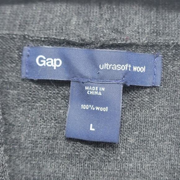 Gap Soft Wool Cardigan Sweater Large Charcoal Grey 751 - Picture 3 of 10